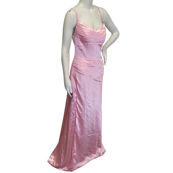 NWT Beautiful Bubblegum Pink Formal Gown Prom Dress Wedding Bridesmaid MOTB - Picture 2 of 11